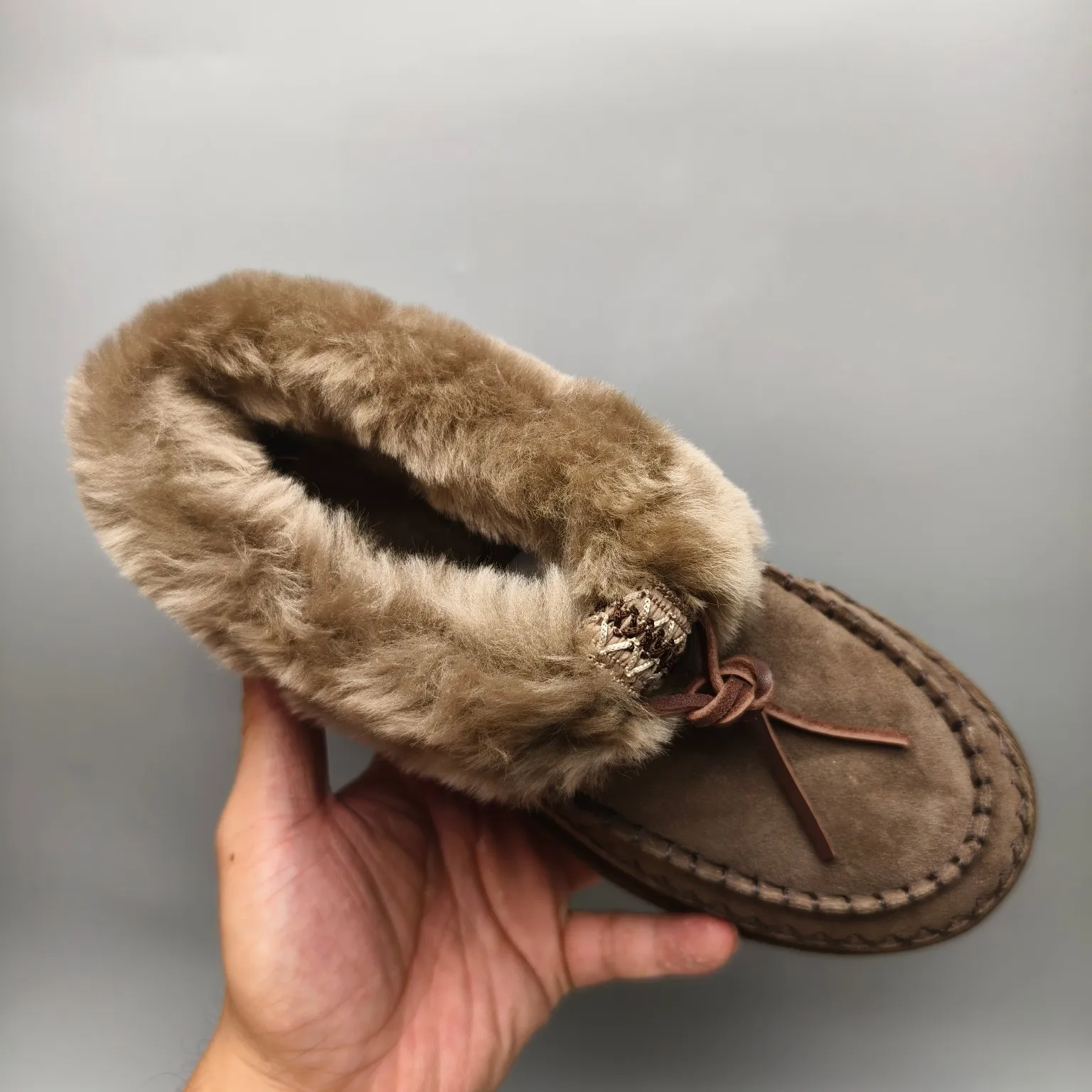 💰520 UGG sheepskin integrated snow boots 8258 ethnic style casual boots color: chestnut antelope brown matching size: 35-40